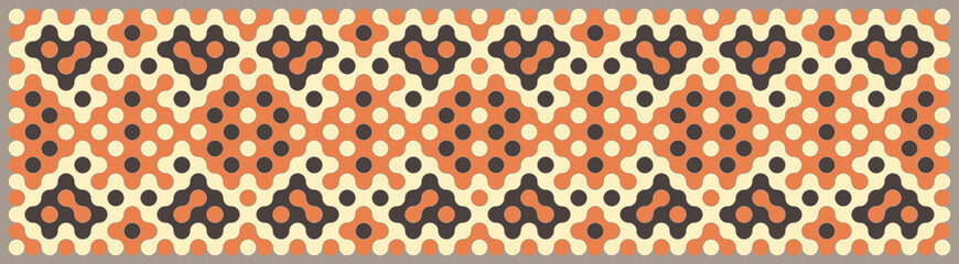 Multicolor truchet tiling connections illustration