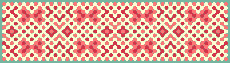 Multicolor truchet tiling connections illustration