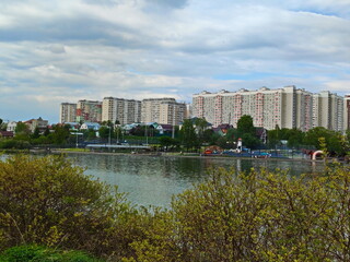 Fototapeta premium Soviet architecture of the village of Vnukovo
