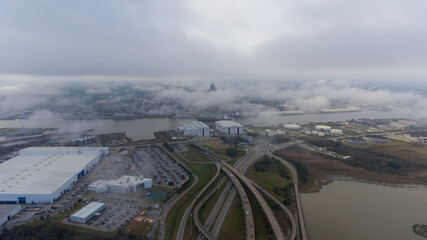 Fog over downtown Mobile 