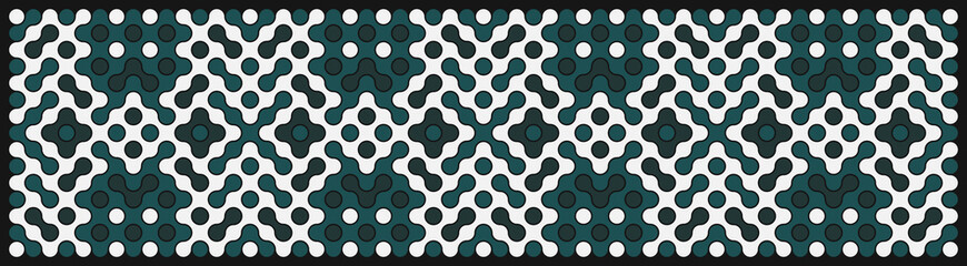 Multicolor truchet tiling connections illustration