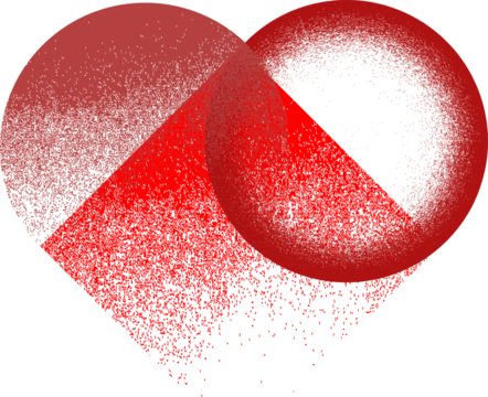 Glitch distorted heart shape . Minimal art design . Noise destroyed circle logo . Trendy defect error shapes . Glitched frame .Broken effect . Grunge texture . Distress effect .vector - Powered by Adobe