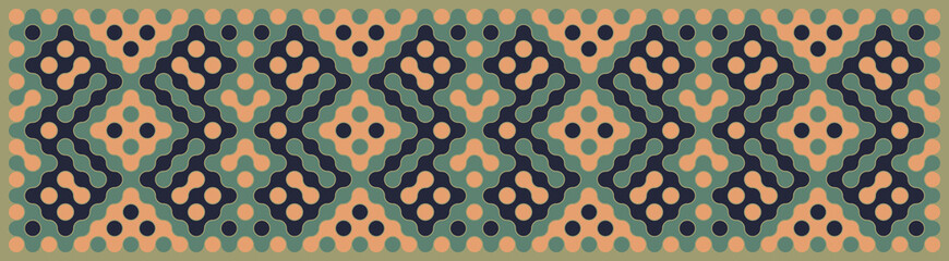 Multicolor truchet tiling connections illustration