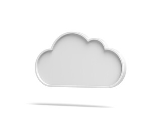 Cloud computing. Cloud storage. Isolated on white background.