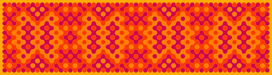 Multicolor truchet tiling connections illustration