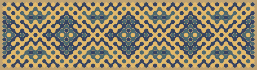 Multicolor truchet tiling connections illustration