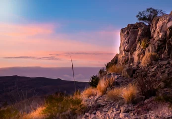 Sonnenuntergang im Big Bend National Park Desert Views © Sandra J Photography