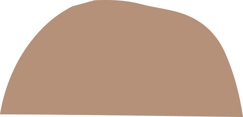 Brown Semicircle Shape Element
