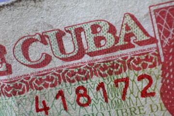 Cuban three pesos banknote