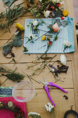 making a flower crown