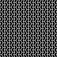 Mosaic. Zigzag figures ornament. Repeated puzzle shapes background. Arrows motif. Chevrons tiles wallpaper. Parquet backdrop. Digital paper, web design, textile print. Seamless vector pattern art work