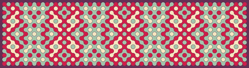 Multicolor truchet tiling connections illustration