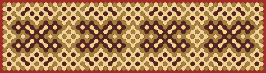 Multicolor truchet tiling connections illustration