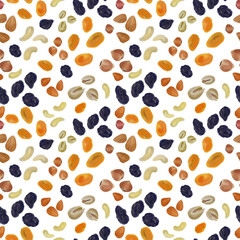 Digital pattern with traditional  food for Nowruz holiday. White background.