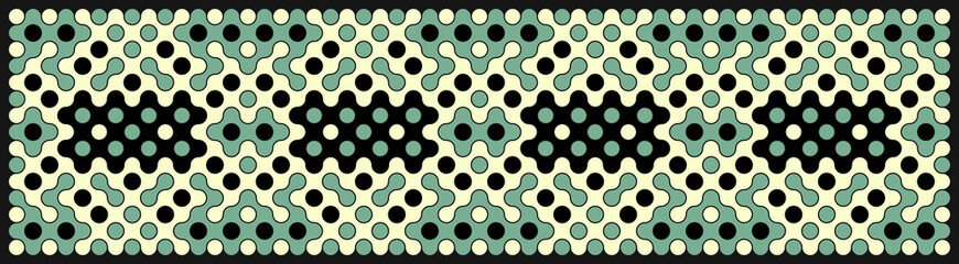 Multicolor truchet tiling connections illustration