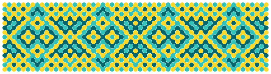Multicolor truchet tiling connections illustration