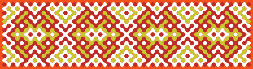 Multicolor truchet tiling connections illustration