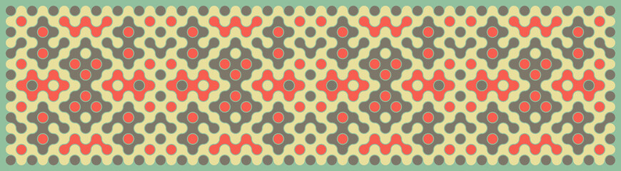 Multicolor truchet tiling connections illustration