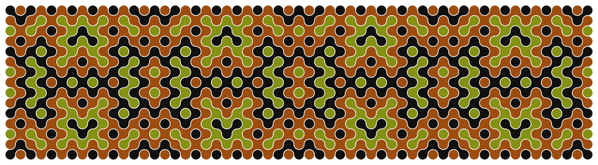 Multicolor truchet tiling connections illustration