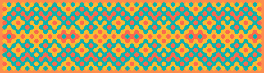 Multicolor truchet tiling connections illustration