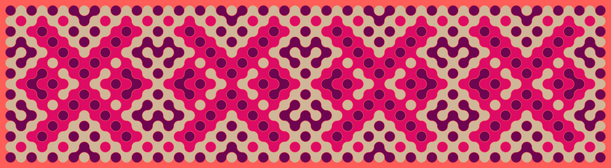 Multicolor truchet tiling connections illustration