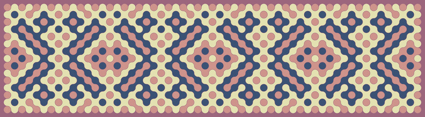 Multicolor truchet tiling connections illustration