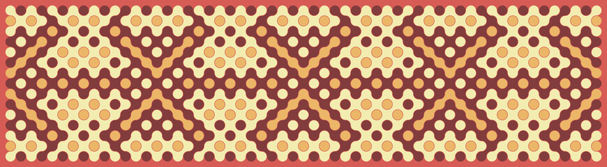 Multicolor truchet tiling connections illustration