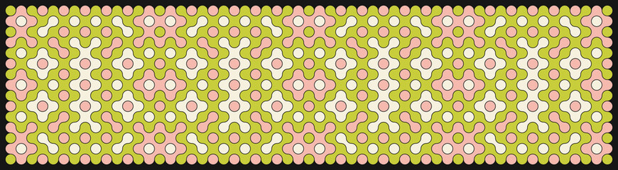 Multicolor truchet tiling connections illustration