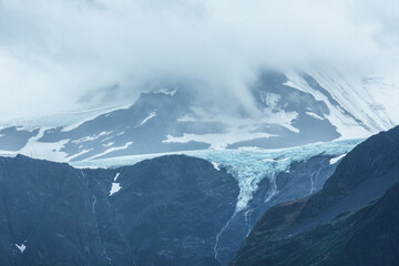 Fototapeta na wymiar Aialik Glacier in Kenai Fjords National Park , Seward , Alaska.