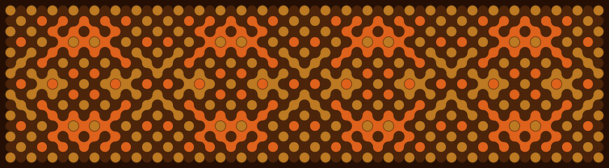 Multicolor truchet tiling connections illustration