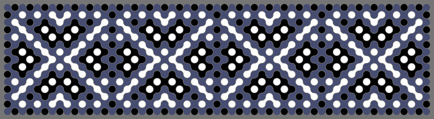 Multicolor truchet tiling connections illustration