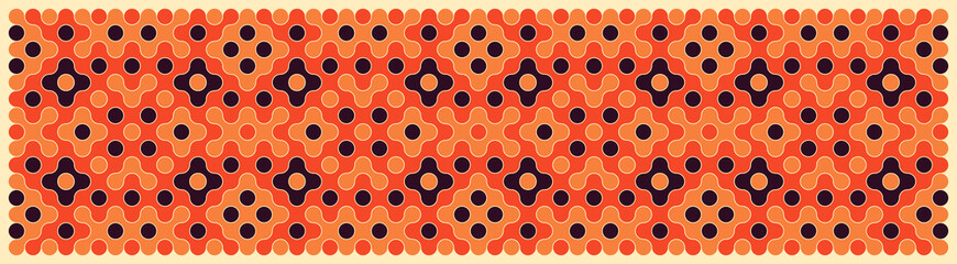 Multicolor truchet tiling connections illustration