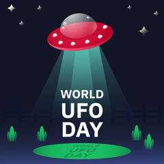 Vector illustration of the international World UFO Day