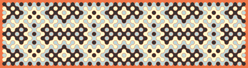 Multicolor truchet tiling connections illustration