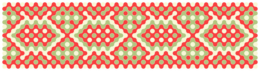 Multicolor truchet tiling connections illustration