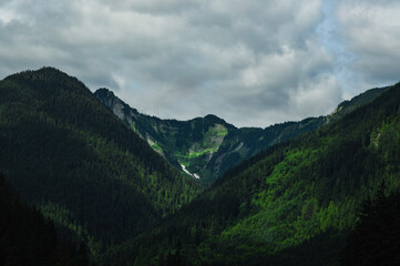 mountains and clouds
