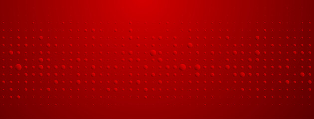 Fototapeta na wymiar Abstract background in red colors made of big and small dots