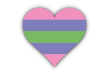 Bandera Trigender en corazón