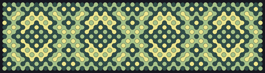 Multicolor truchet tiling connections illustration