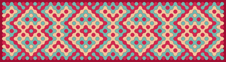 Multicolor truchet tiling connections illustration