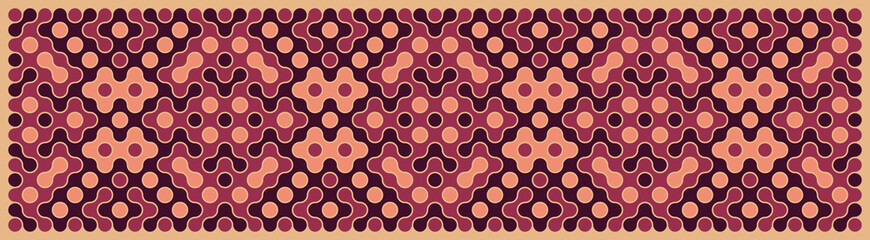 Multicolor truchet tiling connections illustration