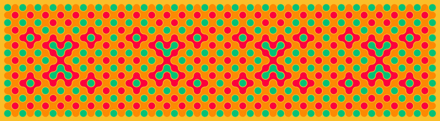Multicolor truchet tiling connections illustration