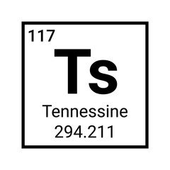 Tennessee atomic periodic table element science icon