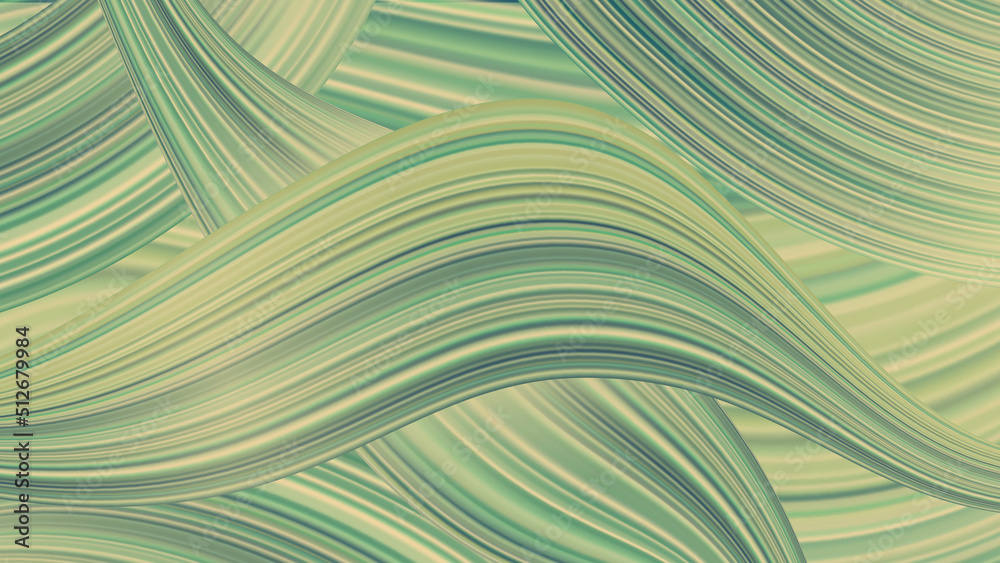 Poster Abstract banner with colorful shapes. Fluid and wavy threads.