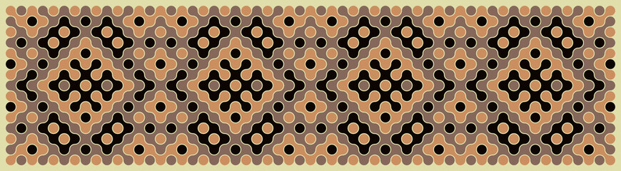 Multicolor truchet tiling connections illustration