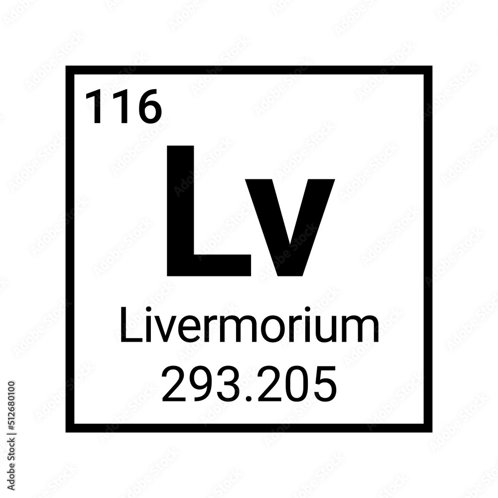 Wall mural livermorium science periodic table element chemical symbol - Wall murals