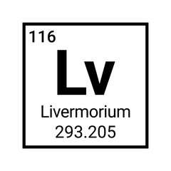 Livermorium science periodic table element chemical symbol