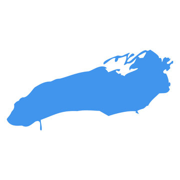 recommend clip art: Lake Ontario map icon isolated. Travel lake ontario michigan geography symbol illustration
