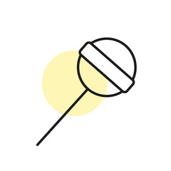 vector illustration of a sweet cartoon lollipop