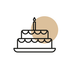 Cake icon design isolated on white background